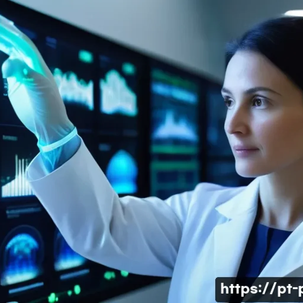 트랜스휴머니즘과 철학적 문제 - **Prompt: "A brilliant female geneticist, in her late 30s with short, neatly styled dark hair, stand...